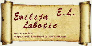 Emilija Labotić vizit kartica